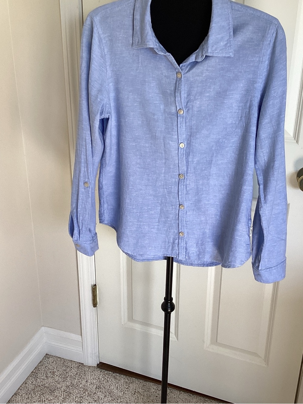 Orvis light blue long sleeve shirt
